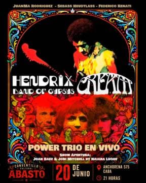 Tributo a Cream y Hendrix Band of Gypsys